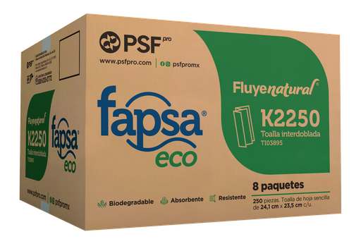 [FAPSAK2250] TI03895 TOALLA INTERDOBLADA CAFE K2250 C/8 DE 250