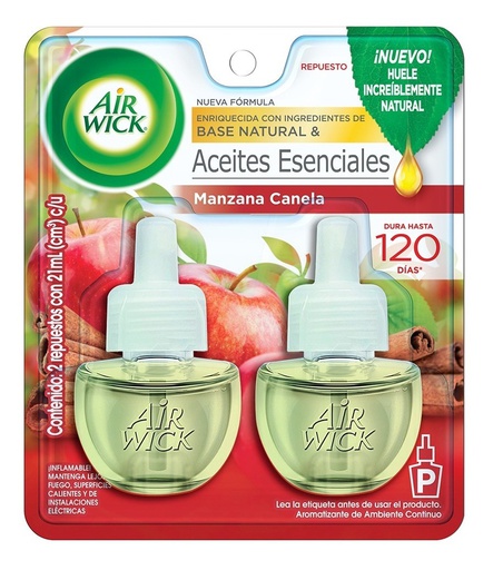 [AWR2MANZANA] AIRWICK REPUESTO C/2 MANZANA CANELA
